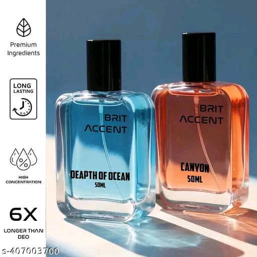 BRIT ACCENT Premium Long-Lasting Perfume for Men & Women – 50ML | Fresh & Elegant Everyday Fragrance